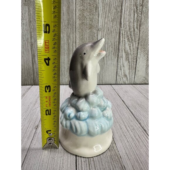 Vtg S. S. Seabreeze Dolphin Bell Ceramic Glazed Home Decor 4.5'' Tall Agiftcorp - Picture 6 of 7